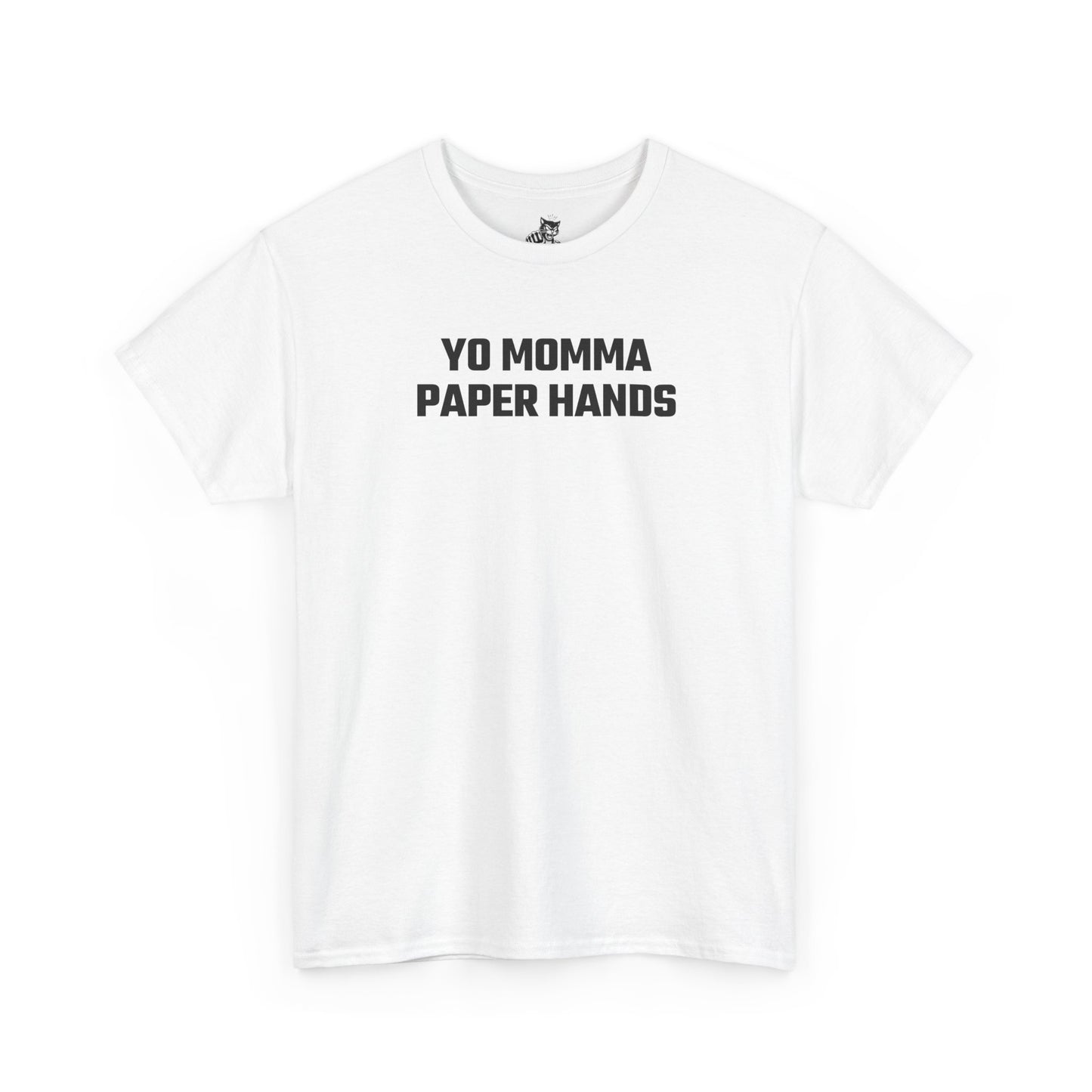 Yo Momma Paper Hands Graphic Tee - Crypto Themed T-Shirt
