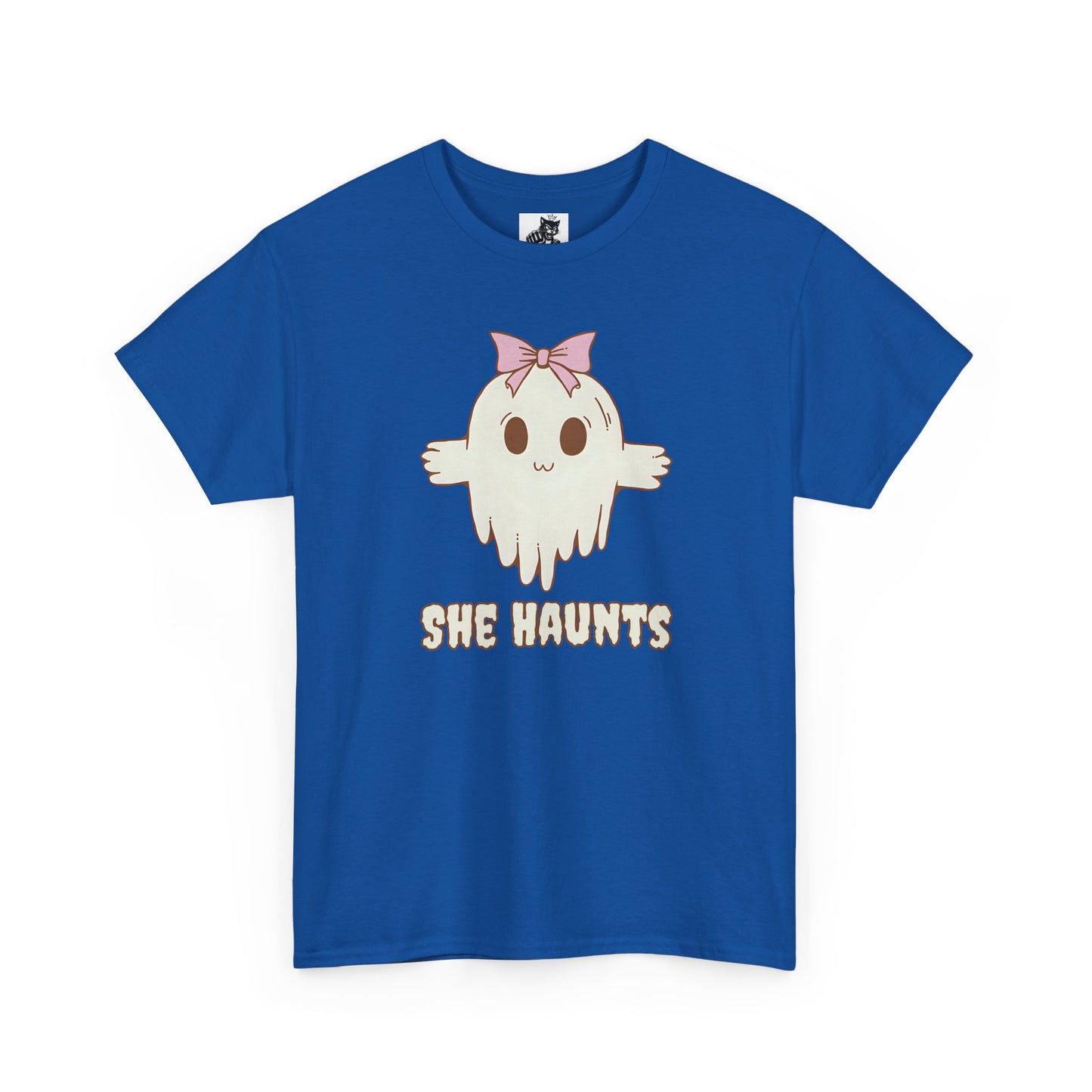 She Haunts - Cute Halloween Ghost T-Shirt