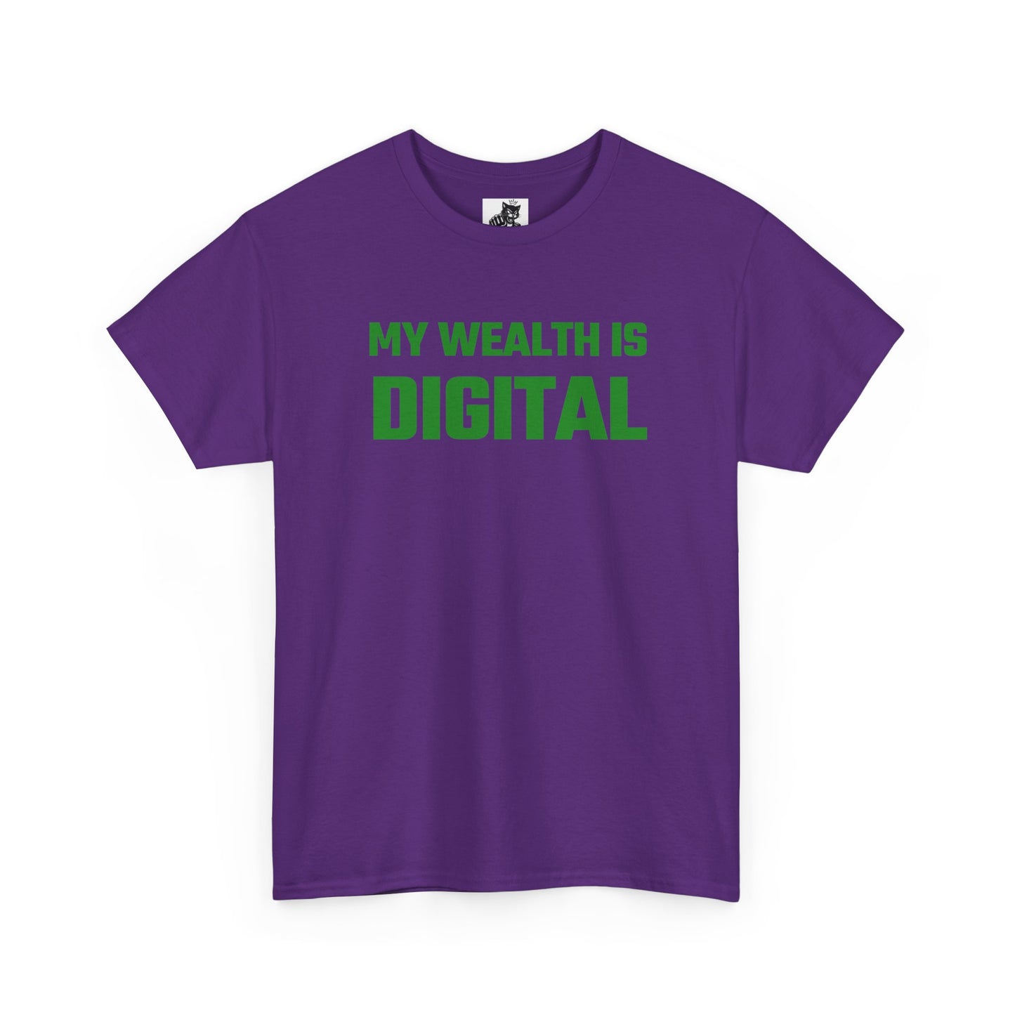 My Wealth Is Digital (Green) - Crypto Themed T-Shirt
