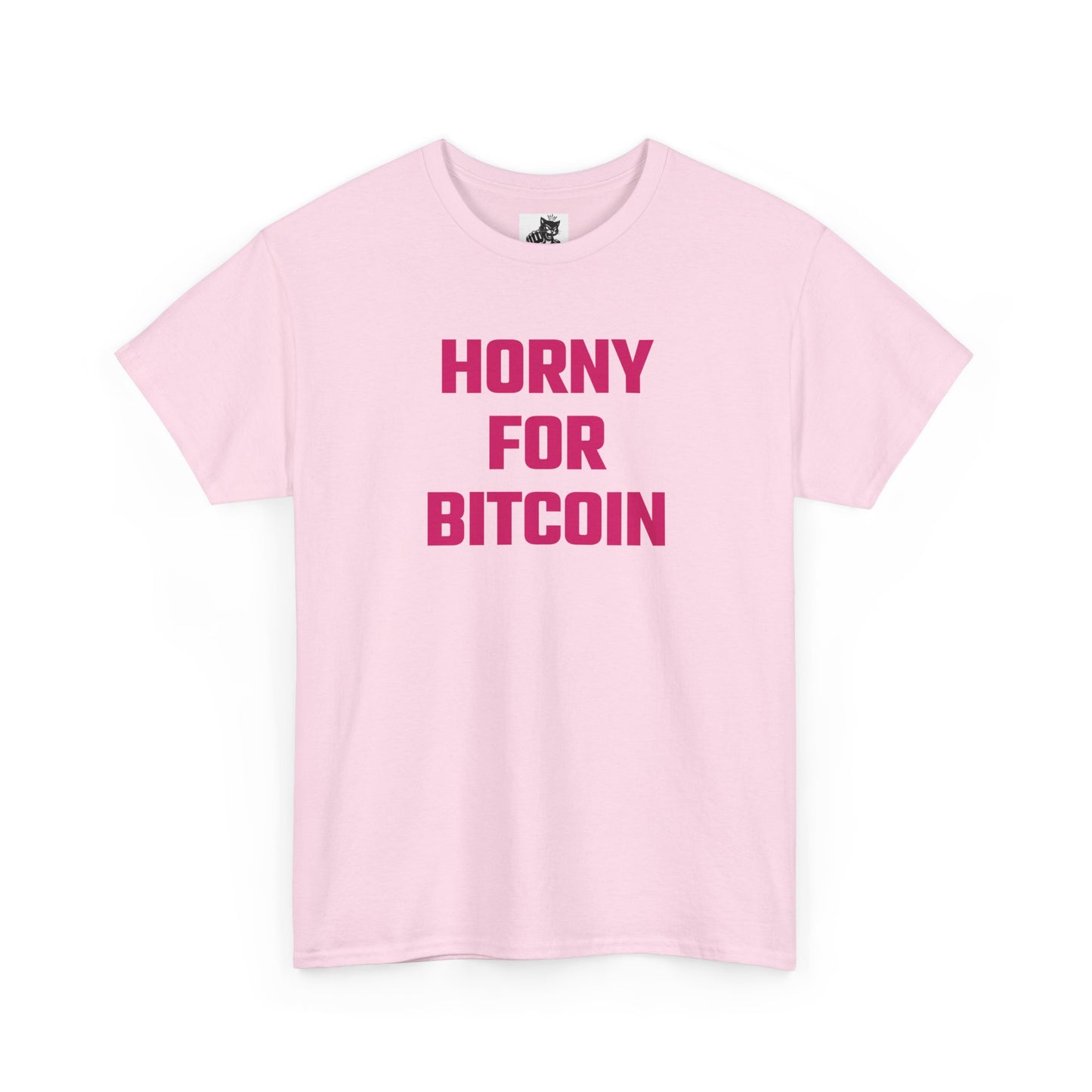 Horny For Bitcoin (Version 2) Crypto Themed T-Shirt