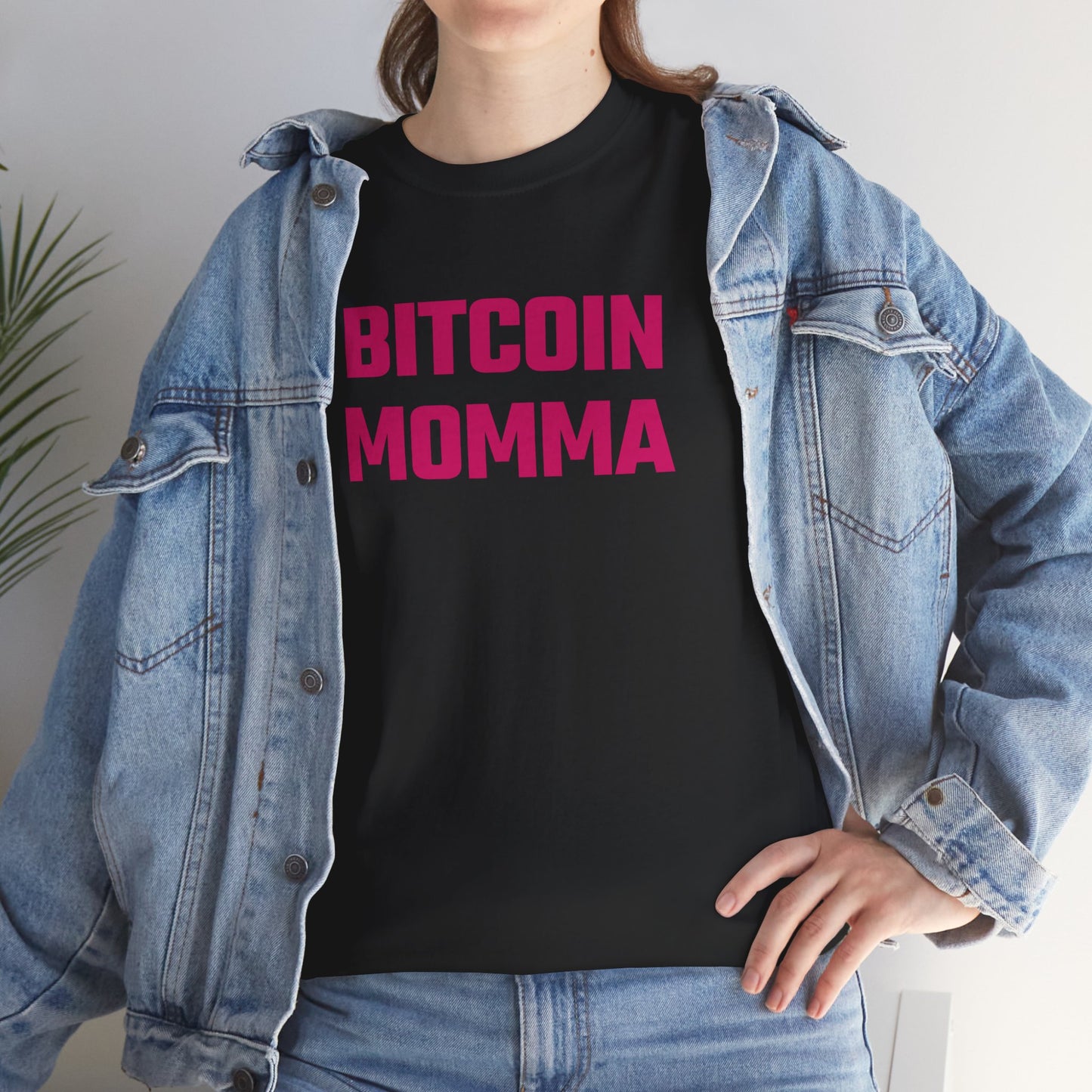 Bitcoin Momma (Version 2) Graphic Tee - Unisex Cotton T-Shirt