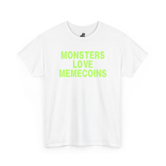 Monsters Love Memecoins (Version 2) Graphic Tee - Crypto Halloween T-Shirt
