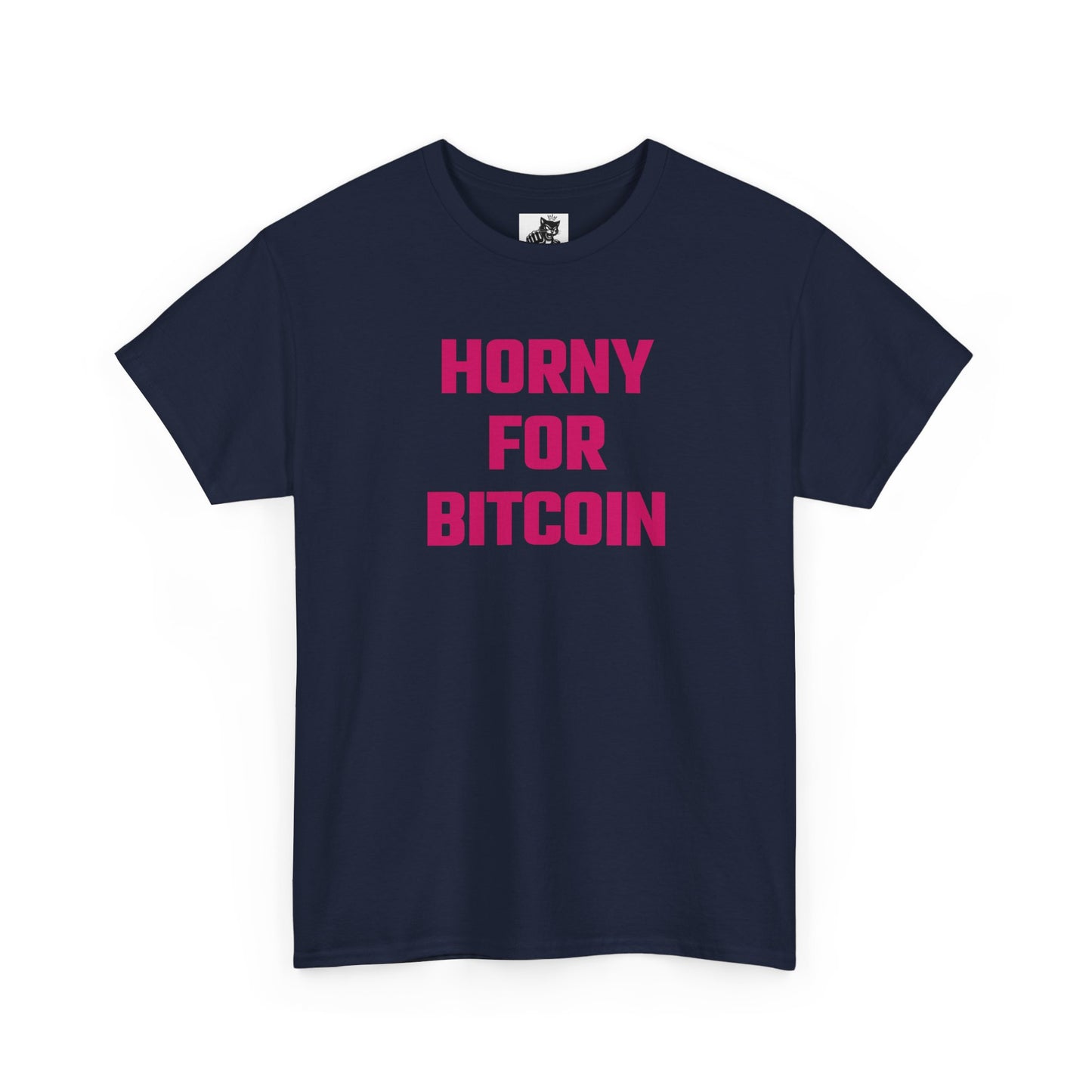Horny For Bitcoin (Version 2) Crypto Themed T-Shirt