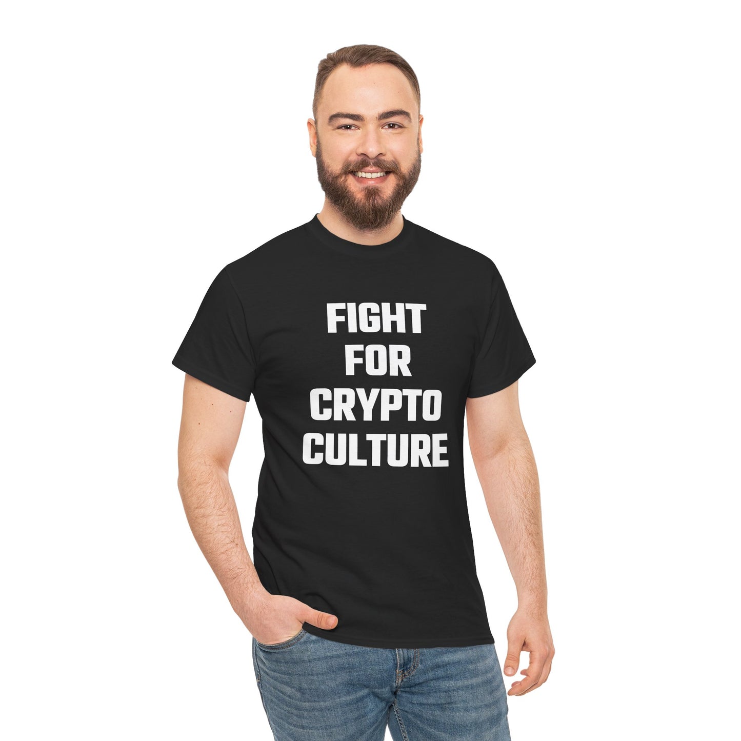 Fight For Crypto Culture Graphic Tee - Unisex Cotton T-Shirt