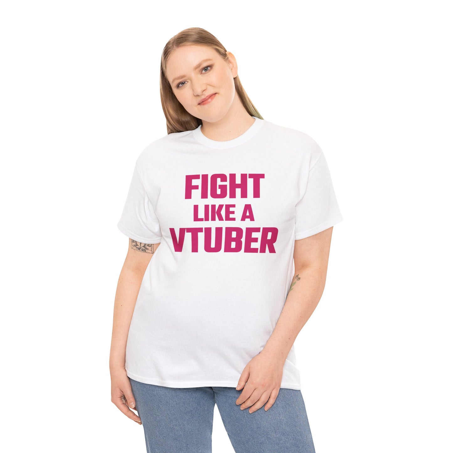 Fight Like A VTuber (Version 2) Graphic Tee - Unisex Cotton T-Shirt