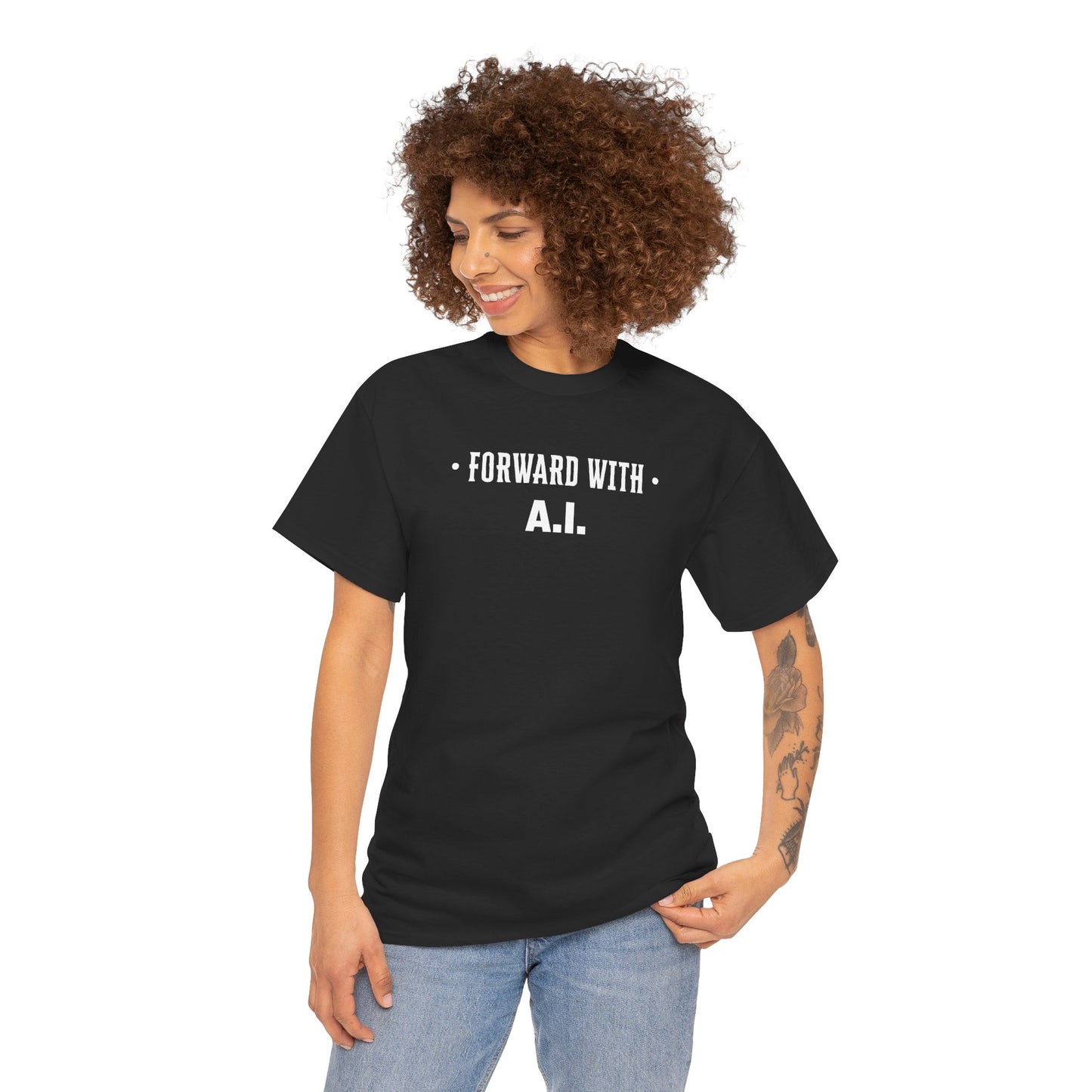 Forward With A.I. Graphic Tee - Unisex Cotton T-Shirt
