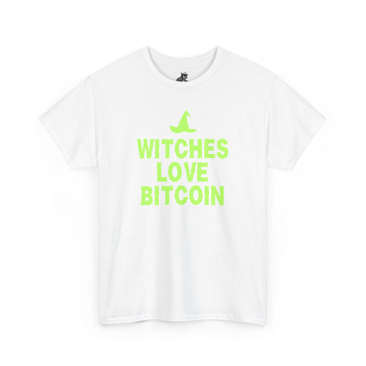 Witches Love Bitcoin (Version 2) Graphic Tee - Crypto Halloween Witch T-Shirt