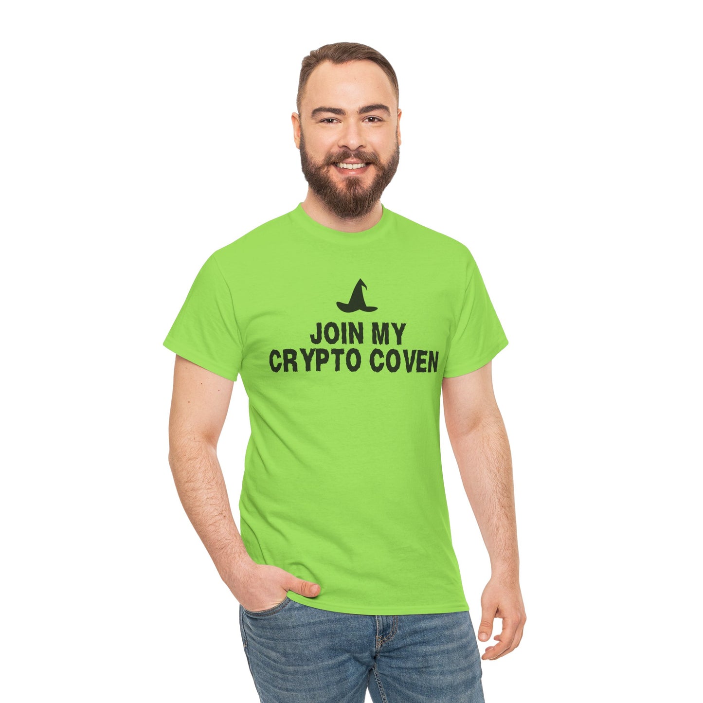 Join My Crypto Coven (Version 2) Graphic Tee - Crypto Halloween Witch T-Shirt