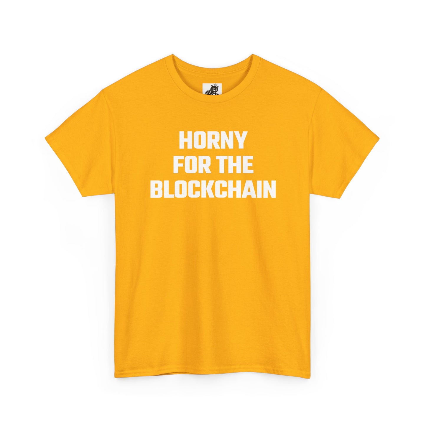 Horny For The Blockchain Crypto Themed T-Shirt
