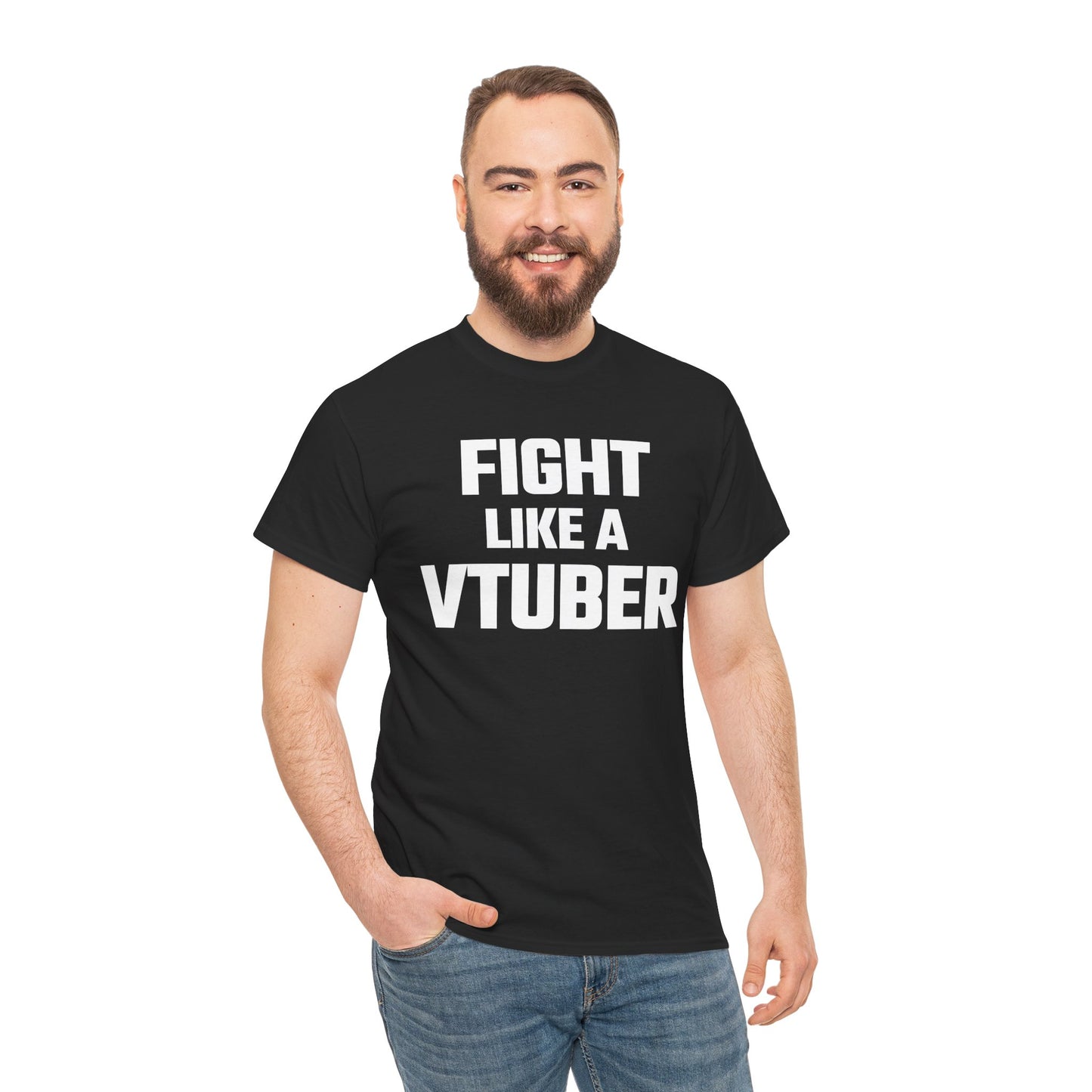 Fight Like A VTuber Graphic Tee - Unisex Cotton T-Shirt