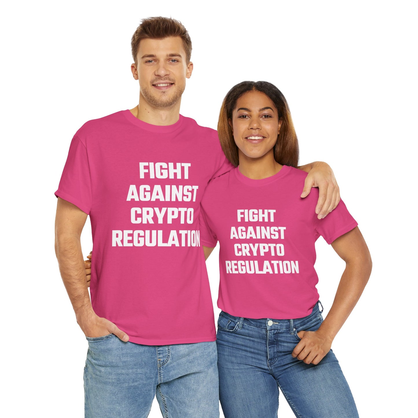 Fight Against Crypto Regulation Graphic Tee - Unisex Cotton T-Shirt