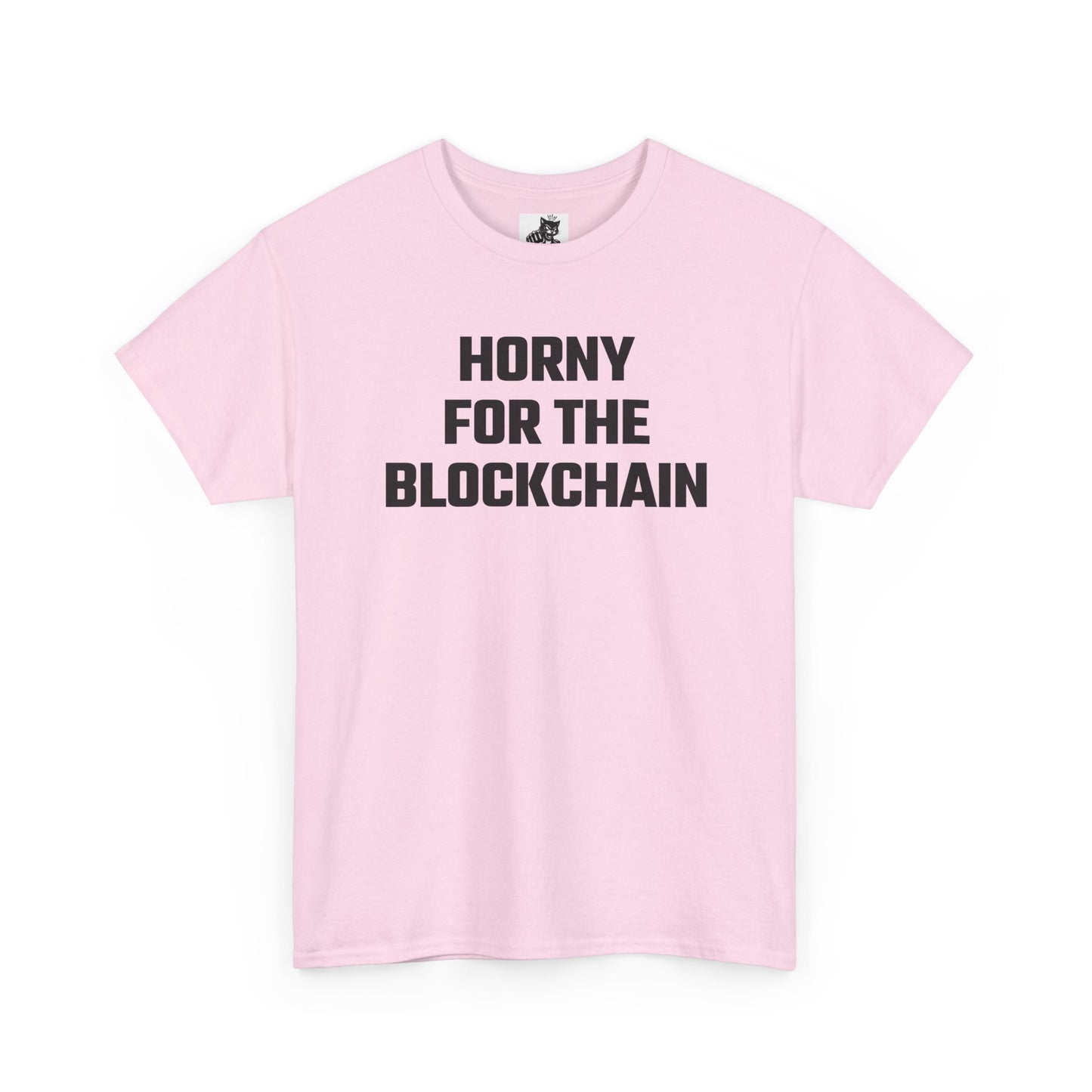 Horny For The Blockchain Crypto Themed T-Shirt