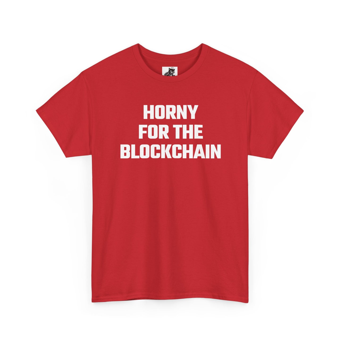 Horny For The Blockchain Crypto Themed T-Shirt