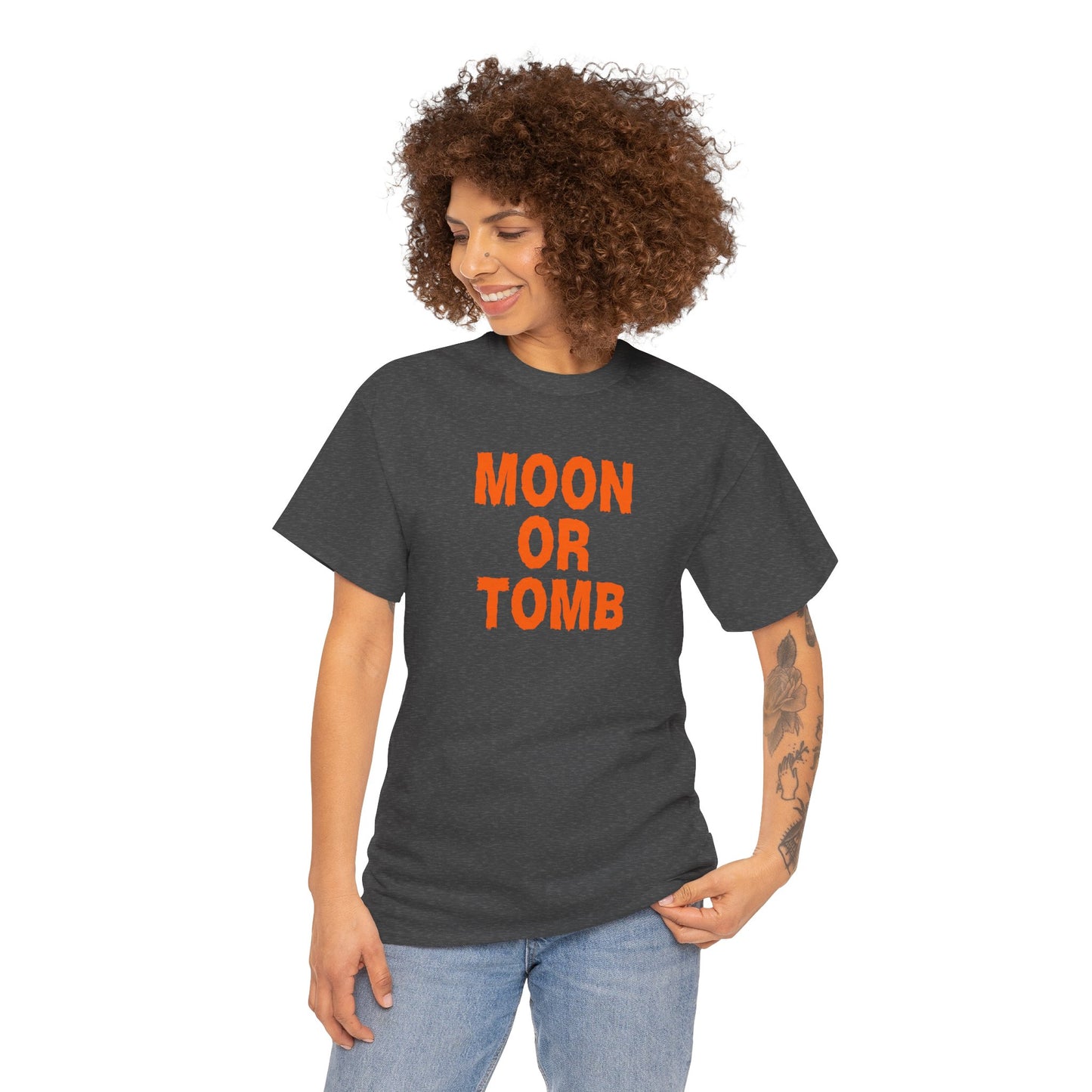 Moon or Tomb Graphic Tee - Crypto Halloween T-Shirt