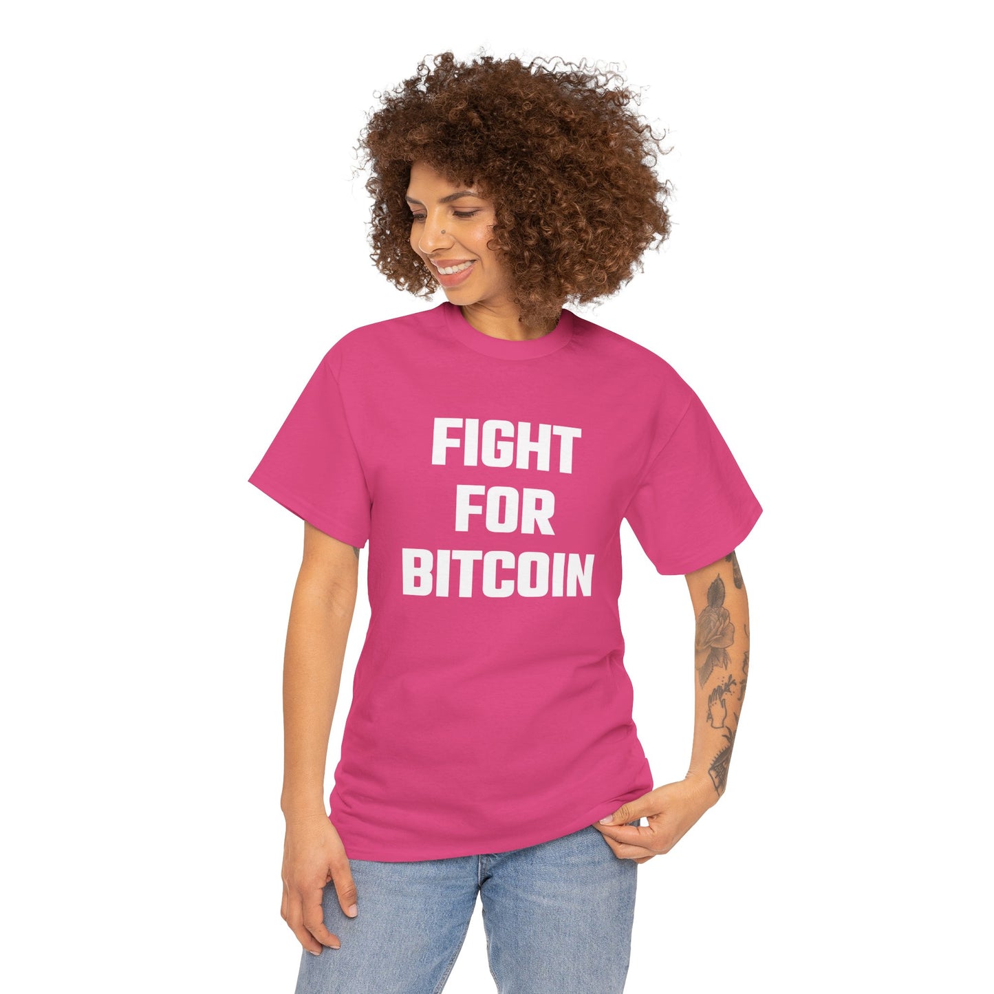 Fight for Bitcoin Graphic Tee - Unisex Cotton T-Shirt