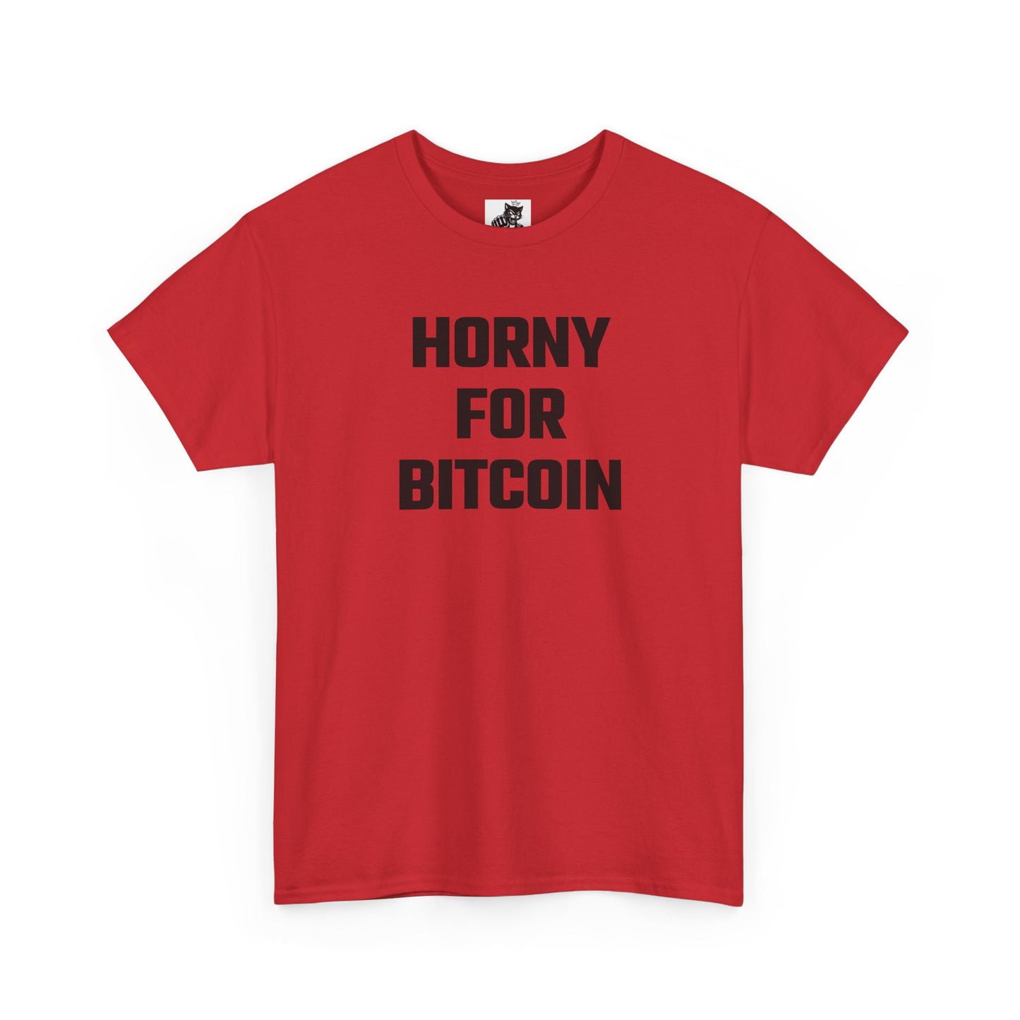 Horny For Bitcoin (Version 2) Crypto Themed T-Shirt