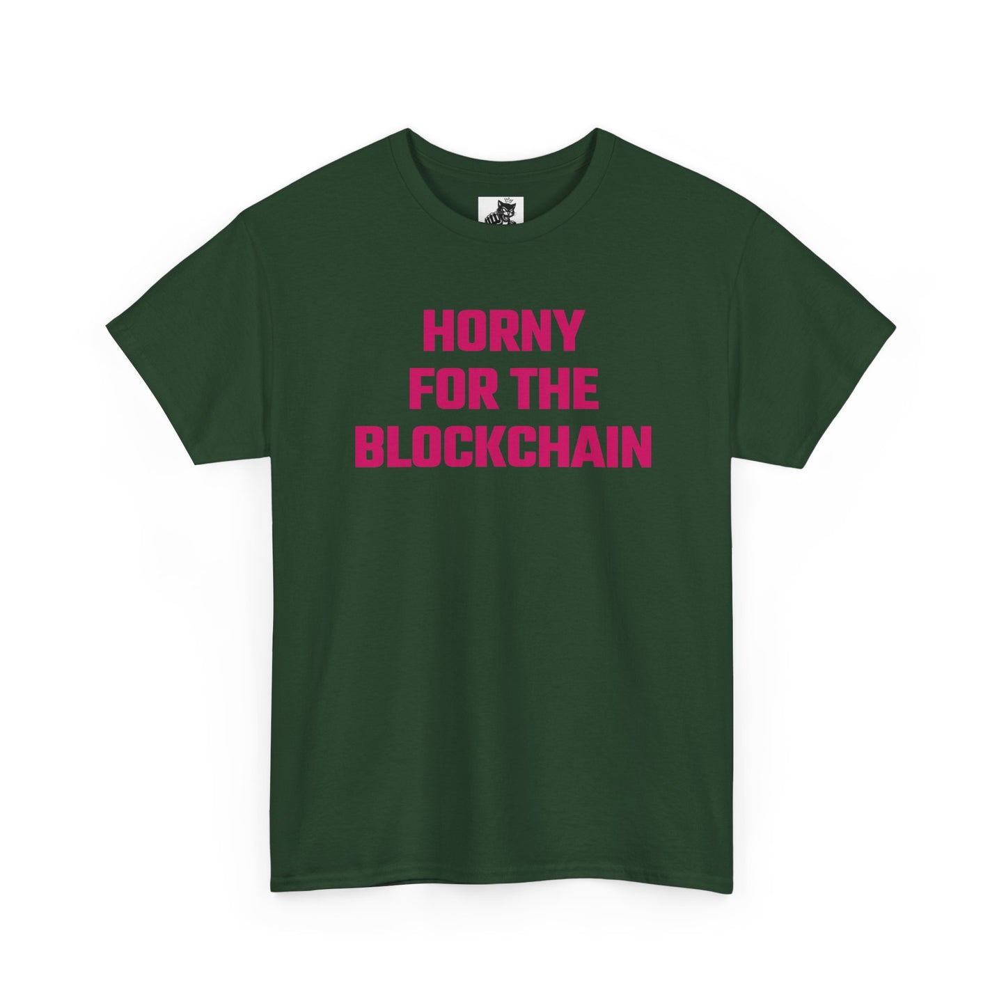 Horny For The Blockchain (Version 2) Crypto Themed T-Shirt