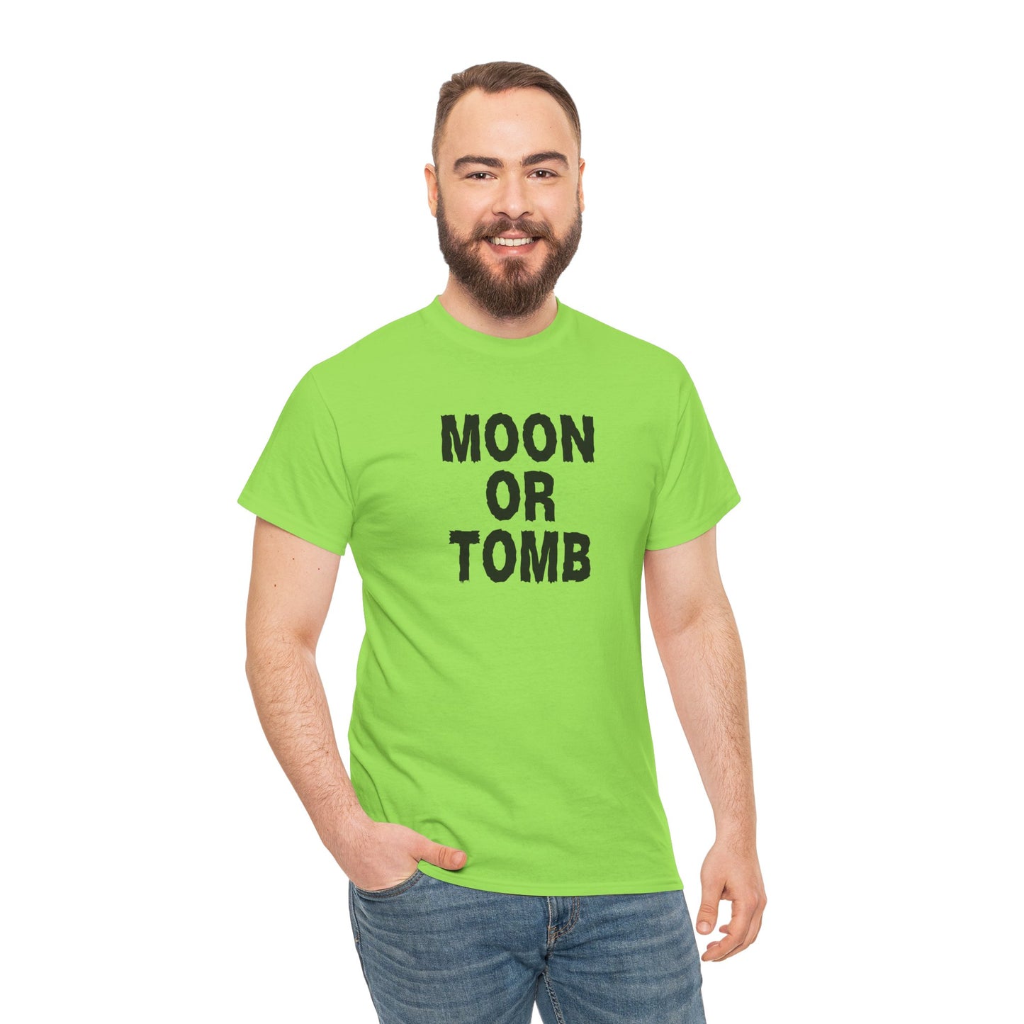 Moon Or Tomb (Version 2) Graphic Tee - Crypto Halloween T-Shirt