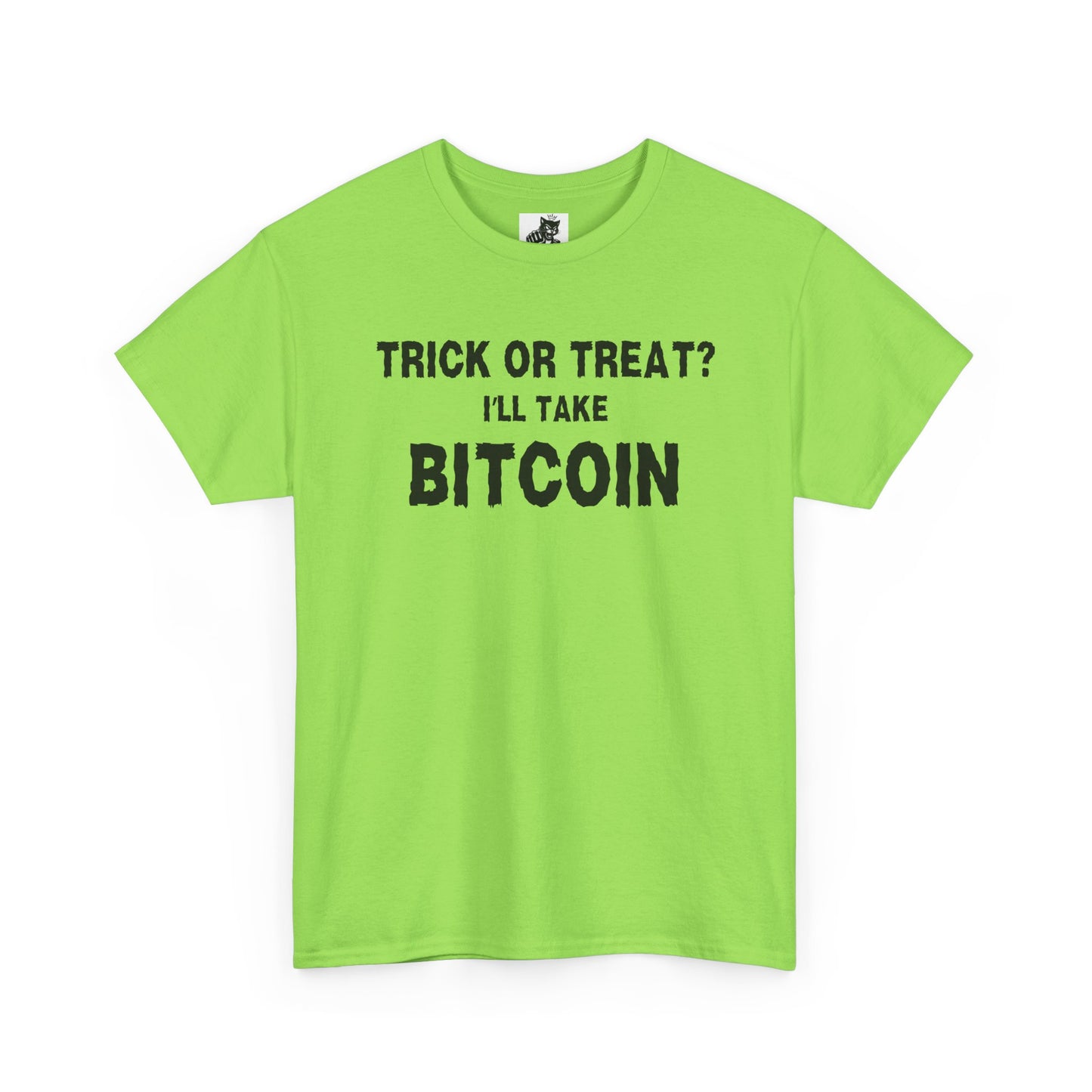 Trick Or Treat I'll Take Bitcoin (Version 2) Graphic Tee - Crypto Halloween T-Shirt