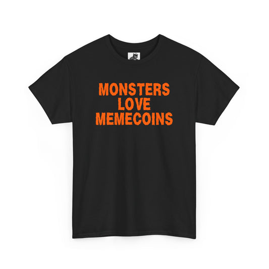Monsters Love Memecoins Graphic Tee - Crypto Halloween T-Shirt