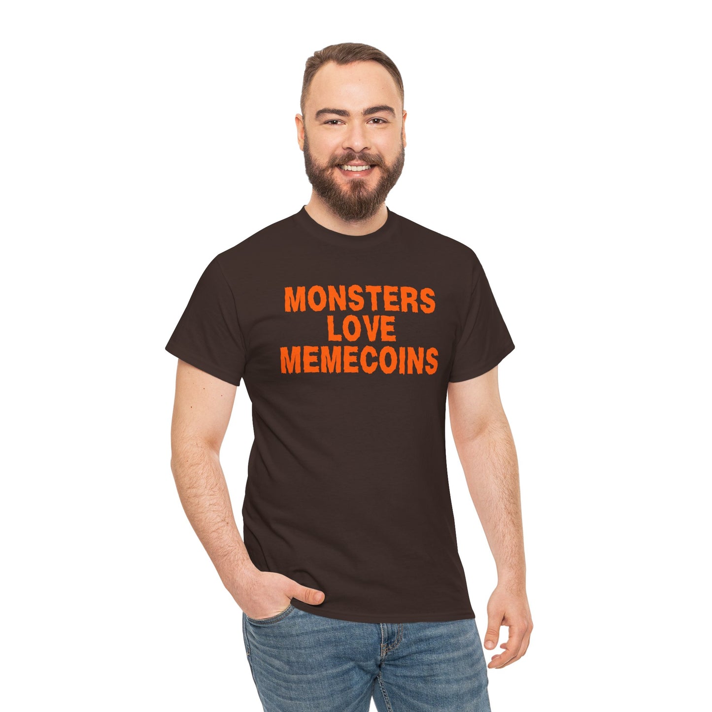 Monsters Love Memecoins Graphic Tee - Crypto Halloween T-Shirt