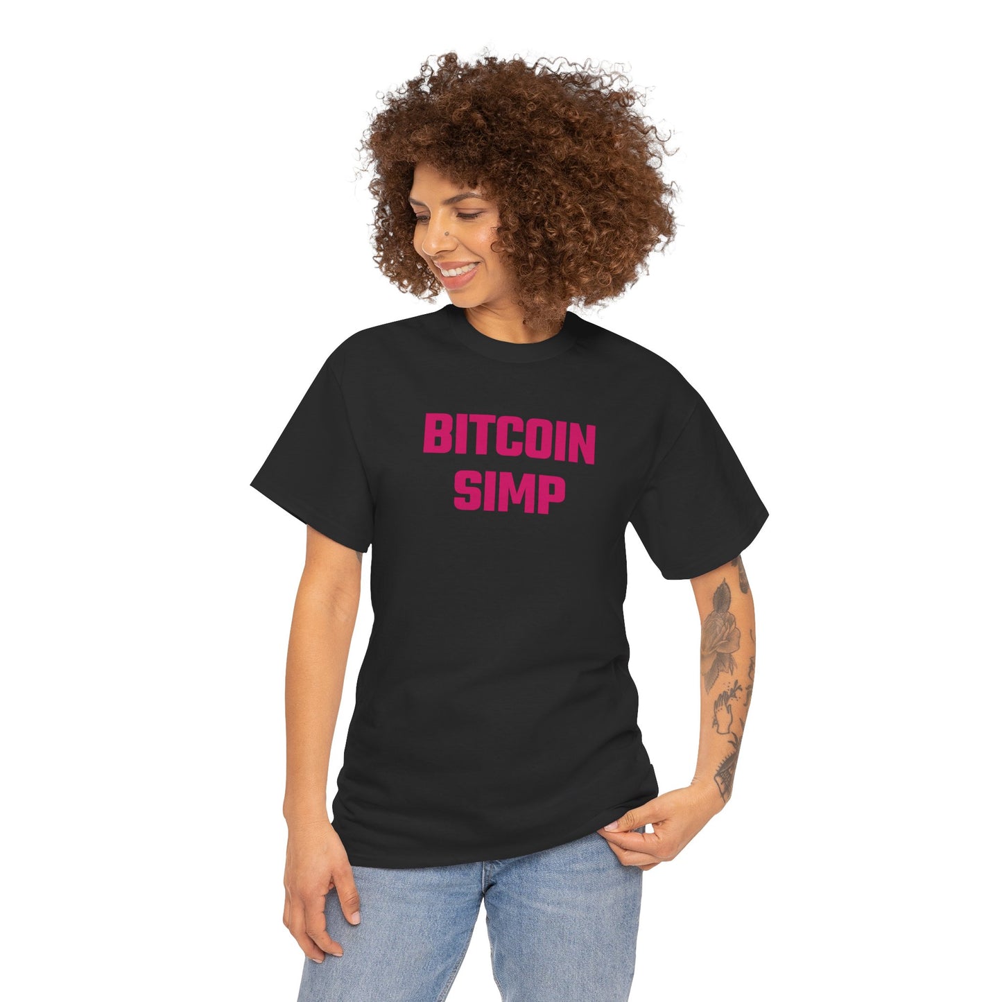 Bitcoin Simp (Version 2) Graphic Tee - Unisex Cotton T-Shirt