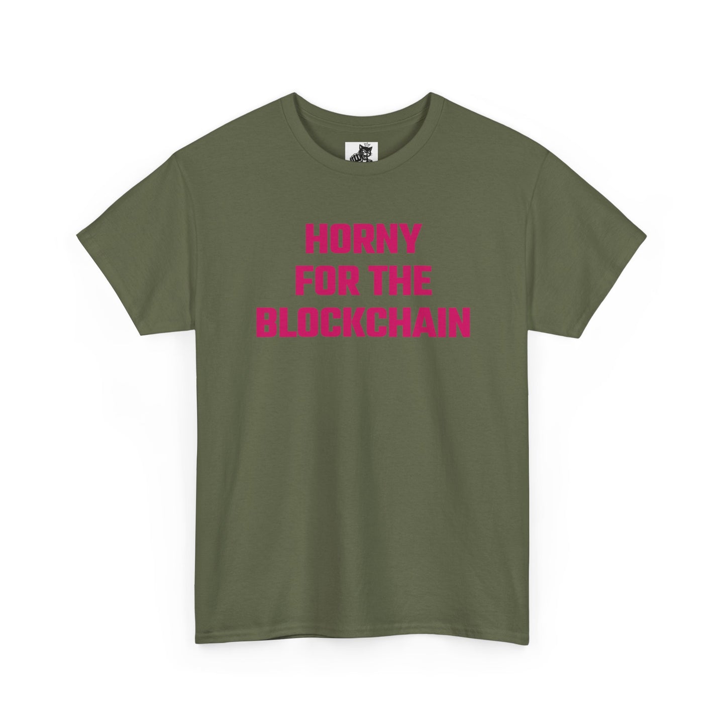 Horny For The Blockchain (Version 2) Crypto Themed T-Shirt