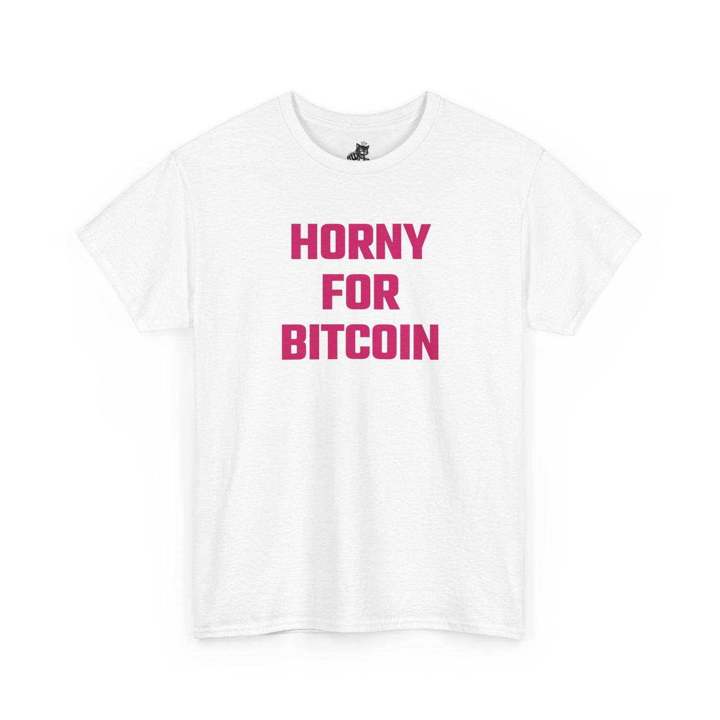 Horny For Bitcoin (Version 2) Crypto Themed T-Shirt