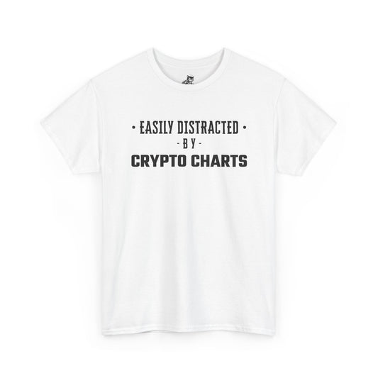 Easily Distracted By Crypto Charts Graphic Tee - Unisex Cotton T-Shirt