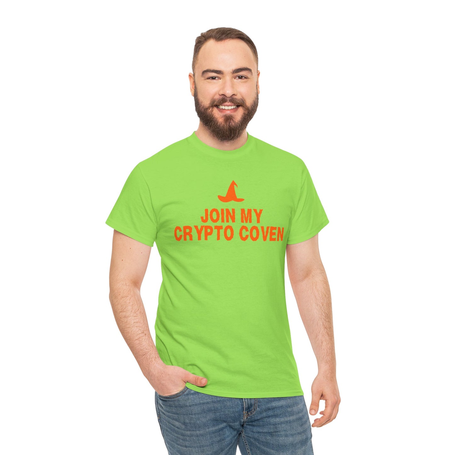 Join My Crypto Coven Graphic Tee - Crypto Halloween Witch T-Shirt
