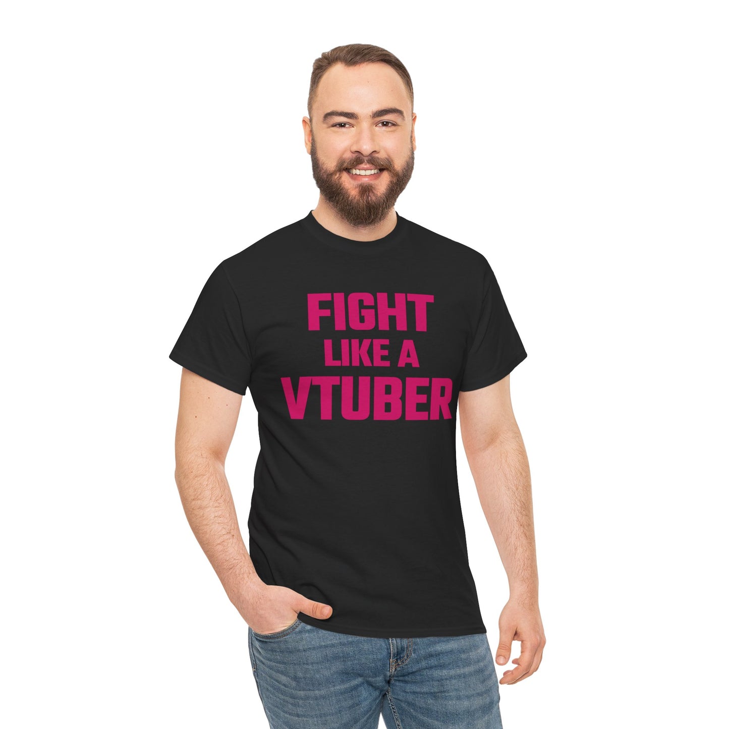 Fight Like A VTuber (Version 2) Graphic Tee - Unisex Cotton T-Shirt
