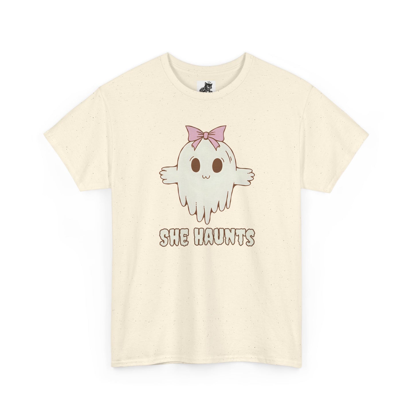 She Haunts - Cute Halloween Ghost T-Shirt