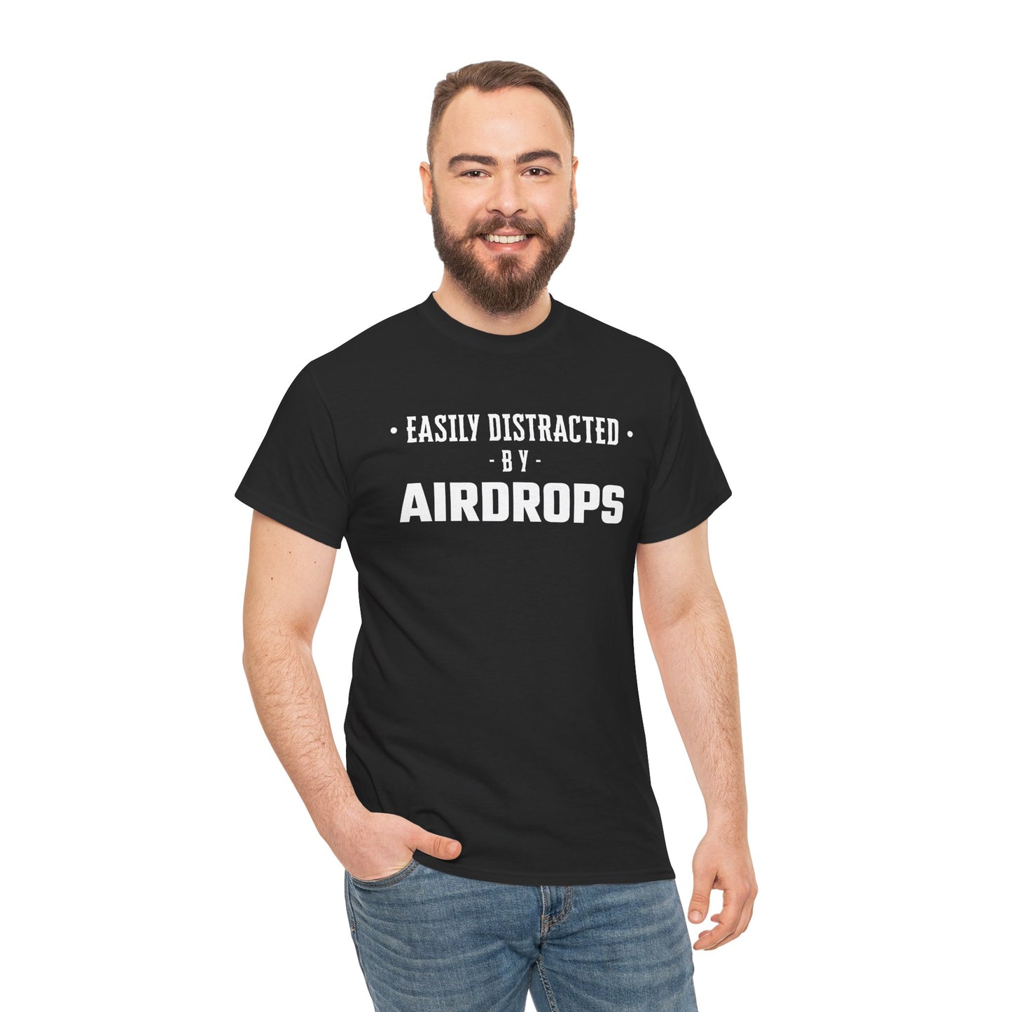 Easily Distracted By Airdrops Graphic Tee - Unisex Cotton T-Shirt
