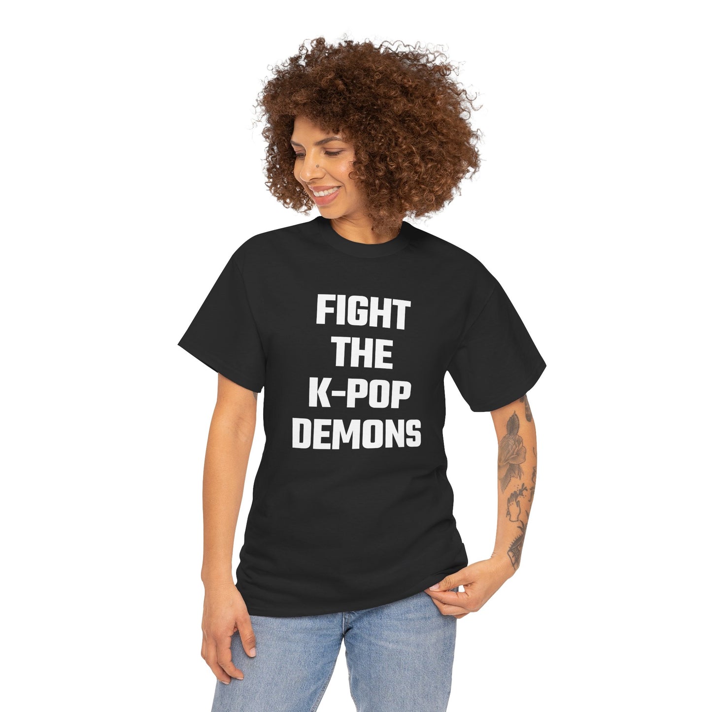 Fight The K-Pop Demons Graphic Tee - Unisex Cotton T-Shirt