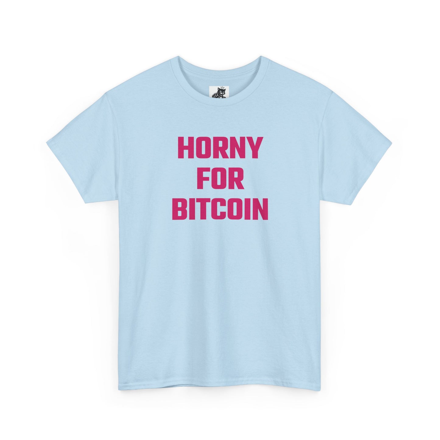 Horny For Bitcoin (Version 2) Crypto Themed T-Shirt