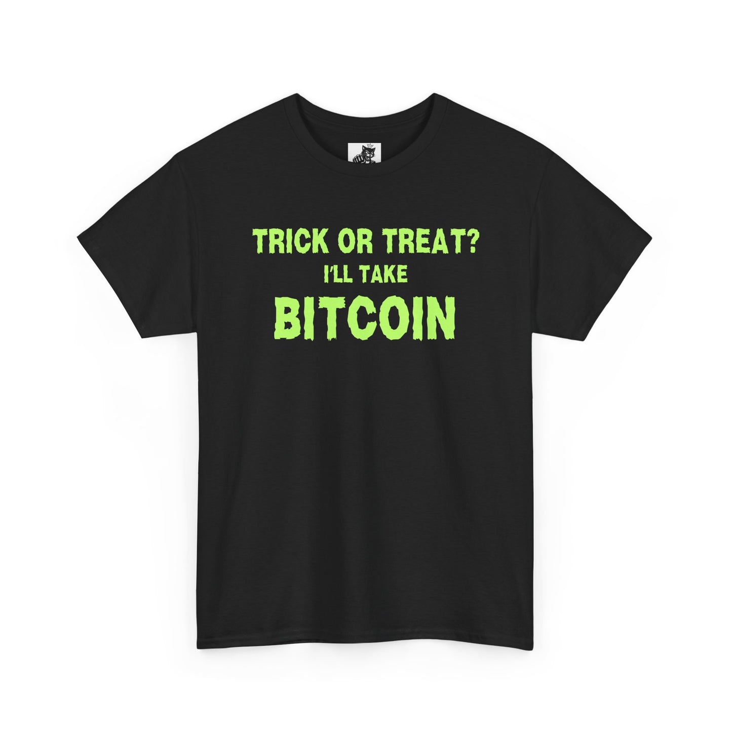 Trick Or Treat I'll Take Bitcoin (Version 2) Graphic Tee - Crypto Halloween T-Shirt