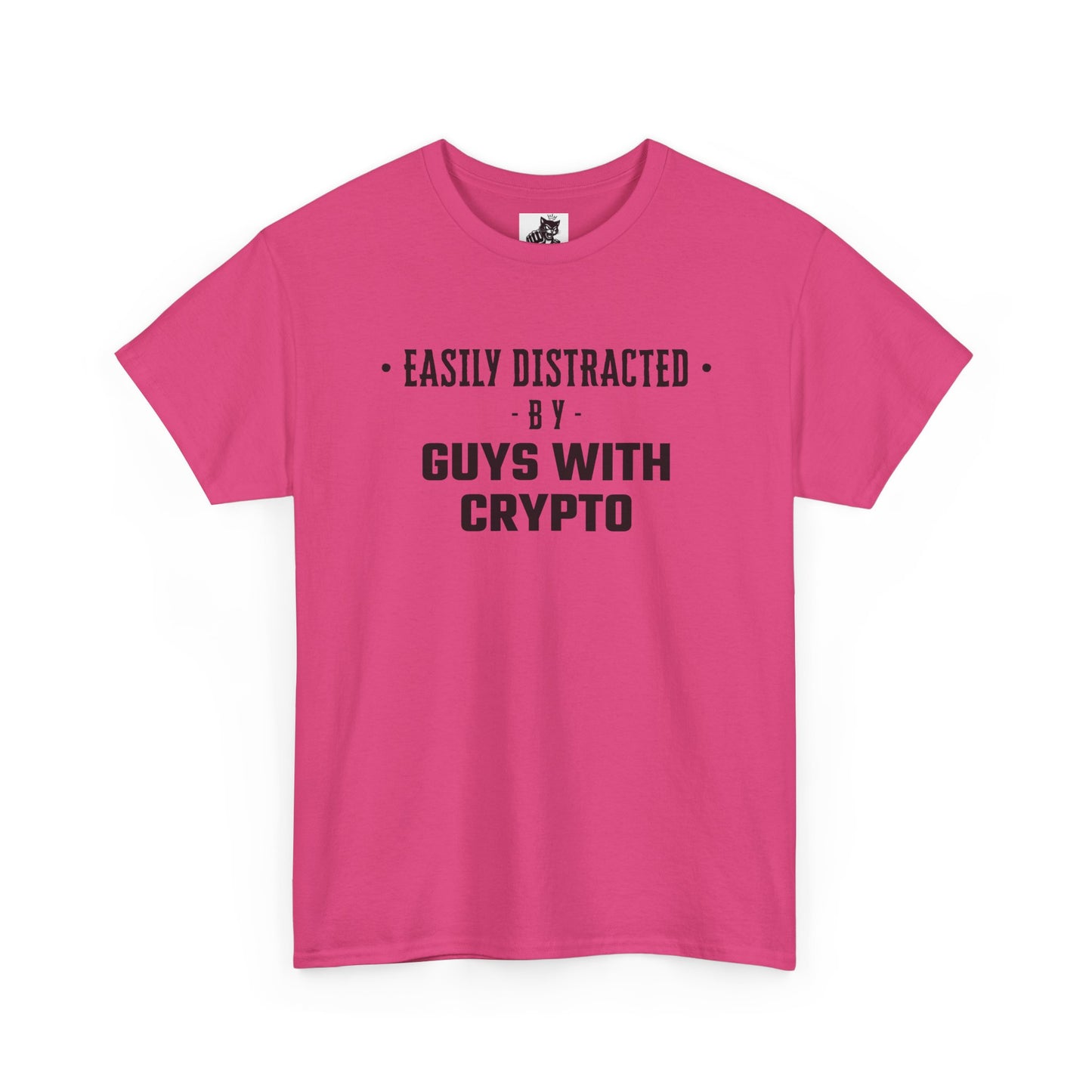 Easily Distracted By Guys With Crypto (Version 2) Graphic Tee - Unisex Cotton T-Shirt