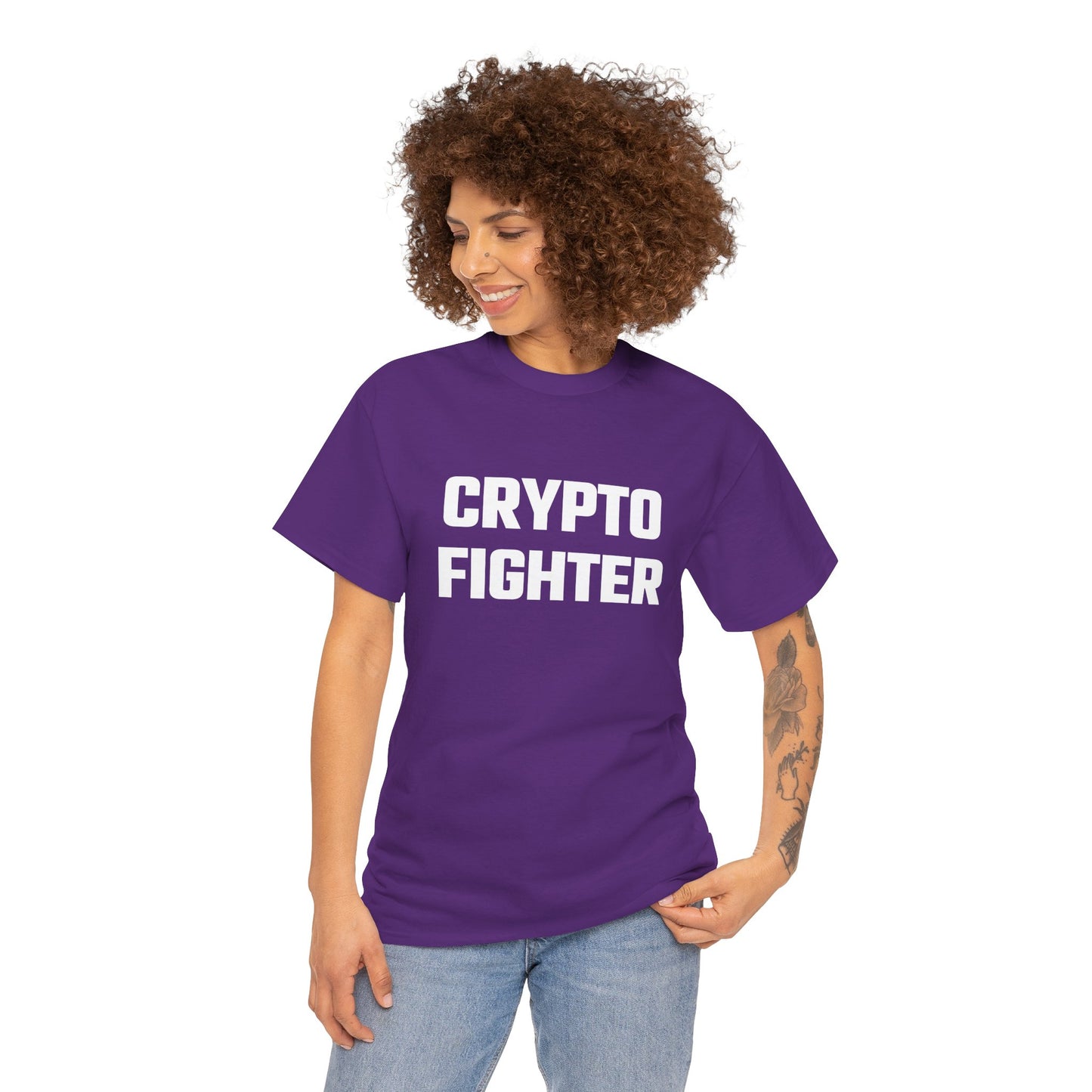 Crypto Fighter Graphic Tee - Crypto Themed T-Shirt