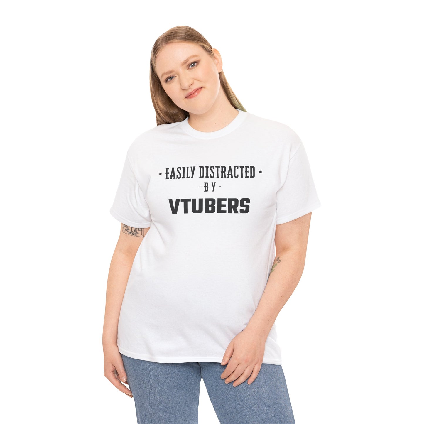 Easily Distracted By VTubers Graphic Tee - Unisex Cotton T-Shirt