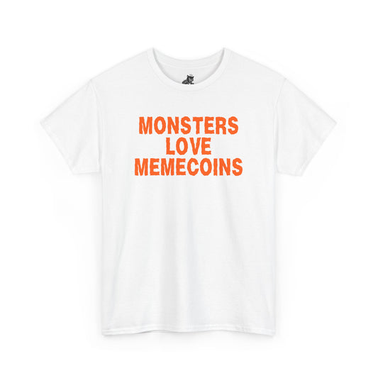 Monsters Love Memecoins Graphic Tee - Crypto Halloween T-Shirt