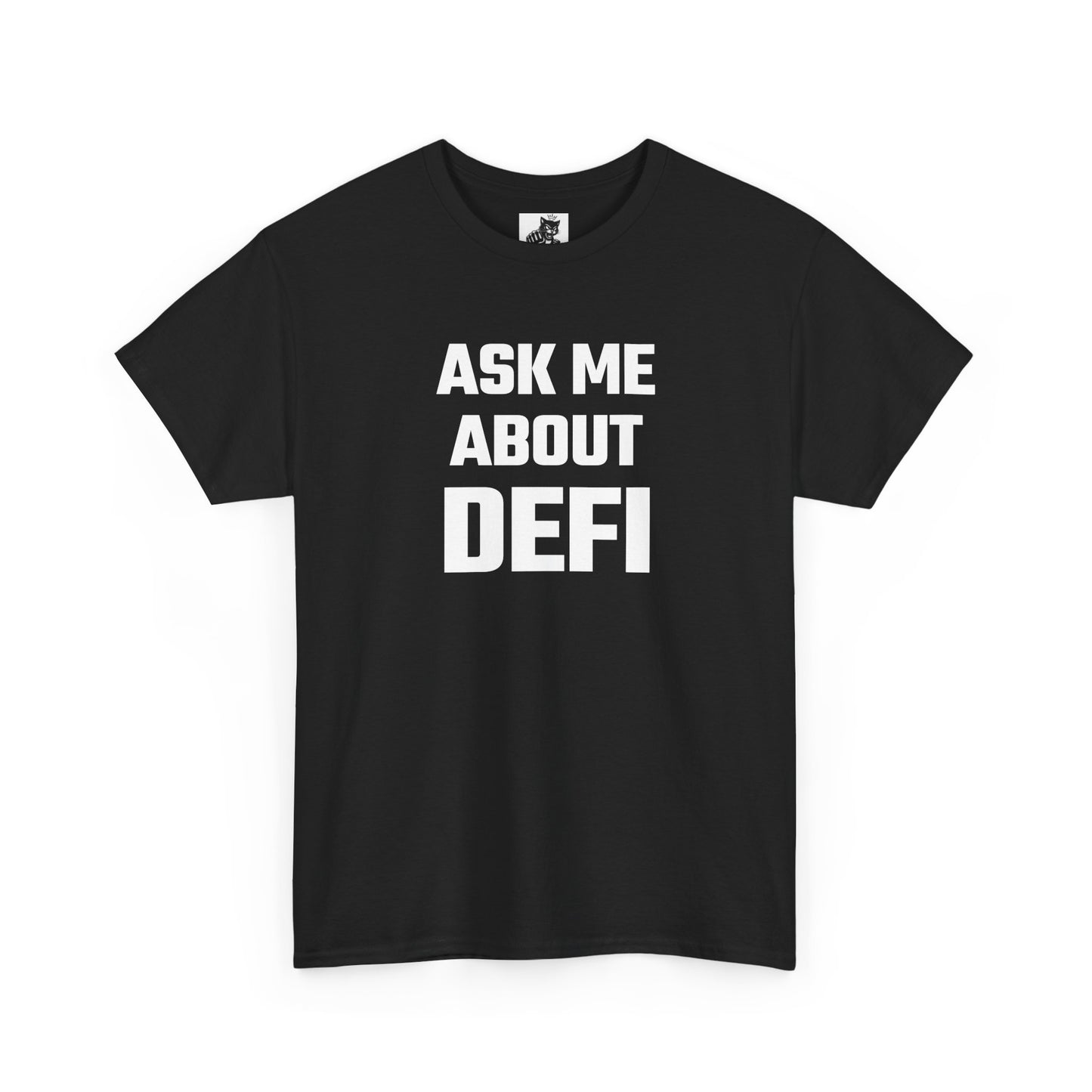 Ask Me About DEFI Graphic Tee - Unisex Cotton T-Shirt