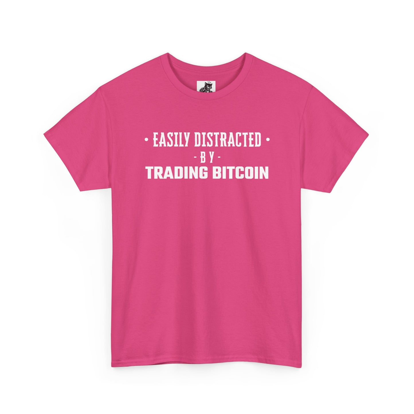 Easily Distracted By Trading Bitcoin Graphic Tee - Unisex Cotton T-Shirt