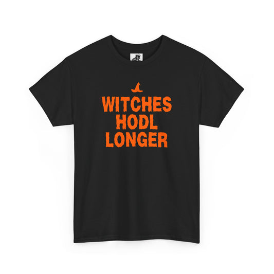 Witches HODL Longer Graphic Tee - Crypto Halloween Witch T-Shirt