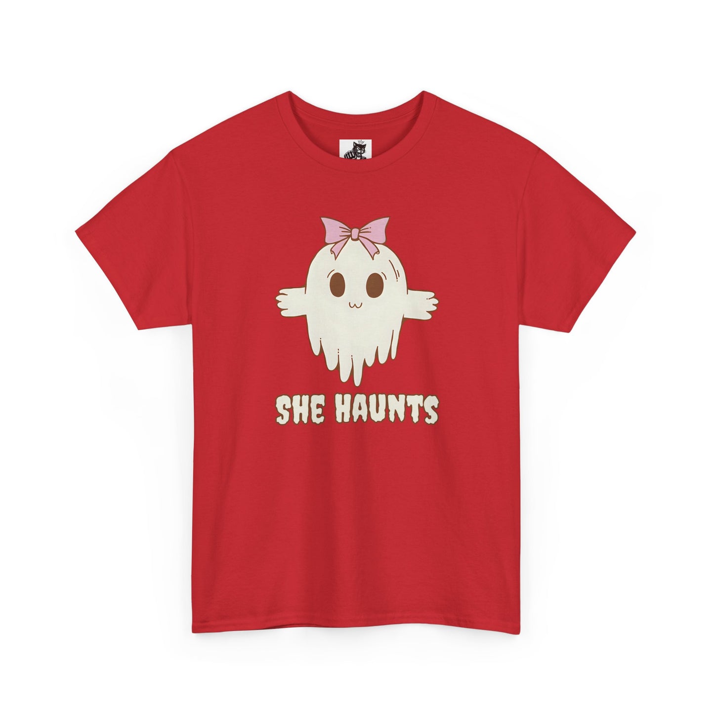 She Haunts - Cute Halloween Ghost T-Shirt