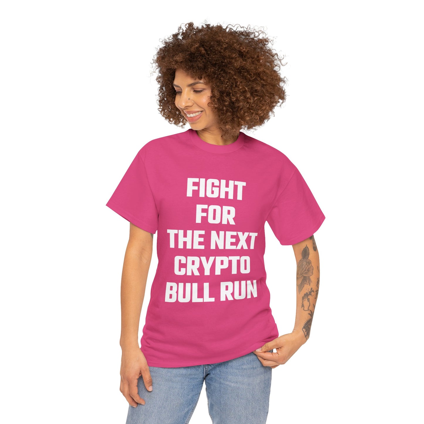 Fight For The Next Crypto Bull Run Graphic Tee - Unisex Cotton T-Shirt