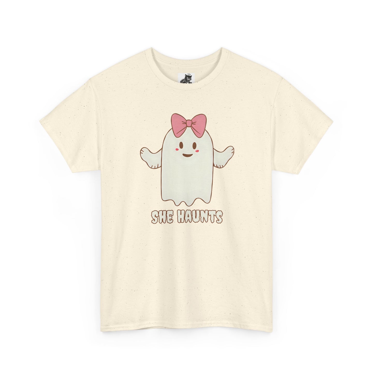 She Haunts (Version 4) - Cute Halloween Ghost T-Shirt
