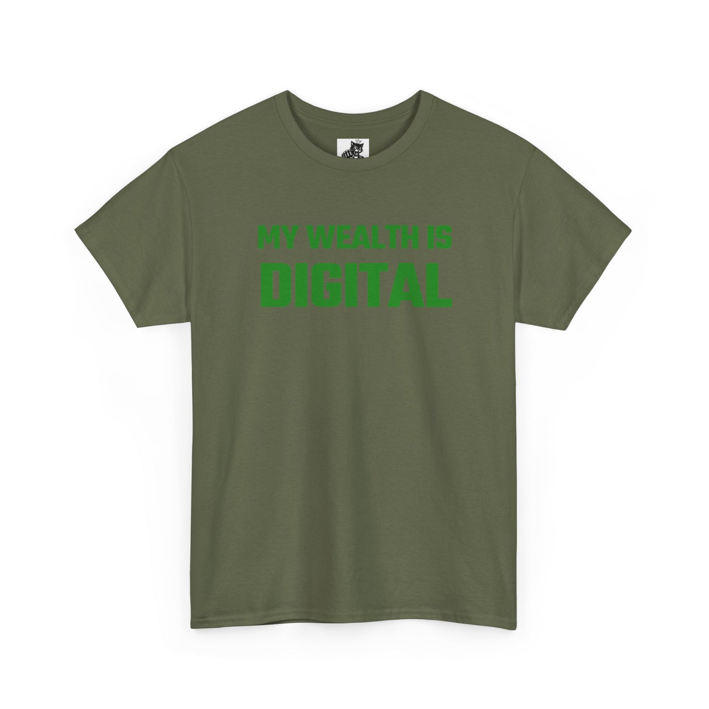 My Wealth Is Digital (Green) - Crypto Themed T-Shirt