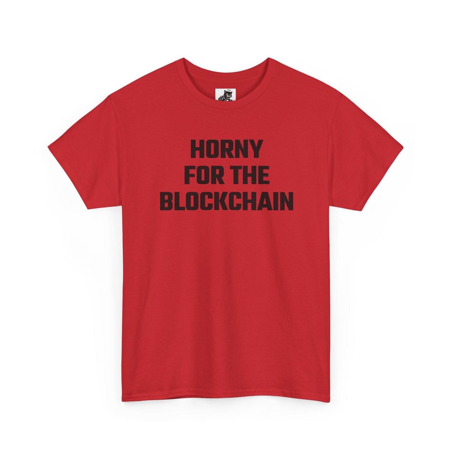 Horny For The Blockchain (Version 2) Crypto Themed T-Shirt