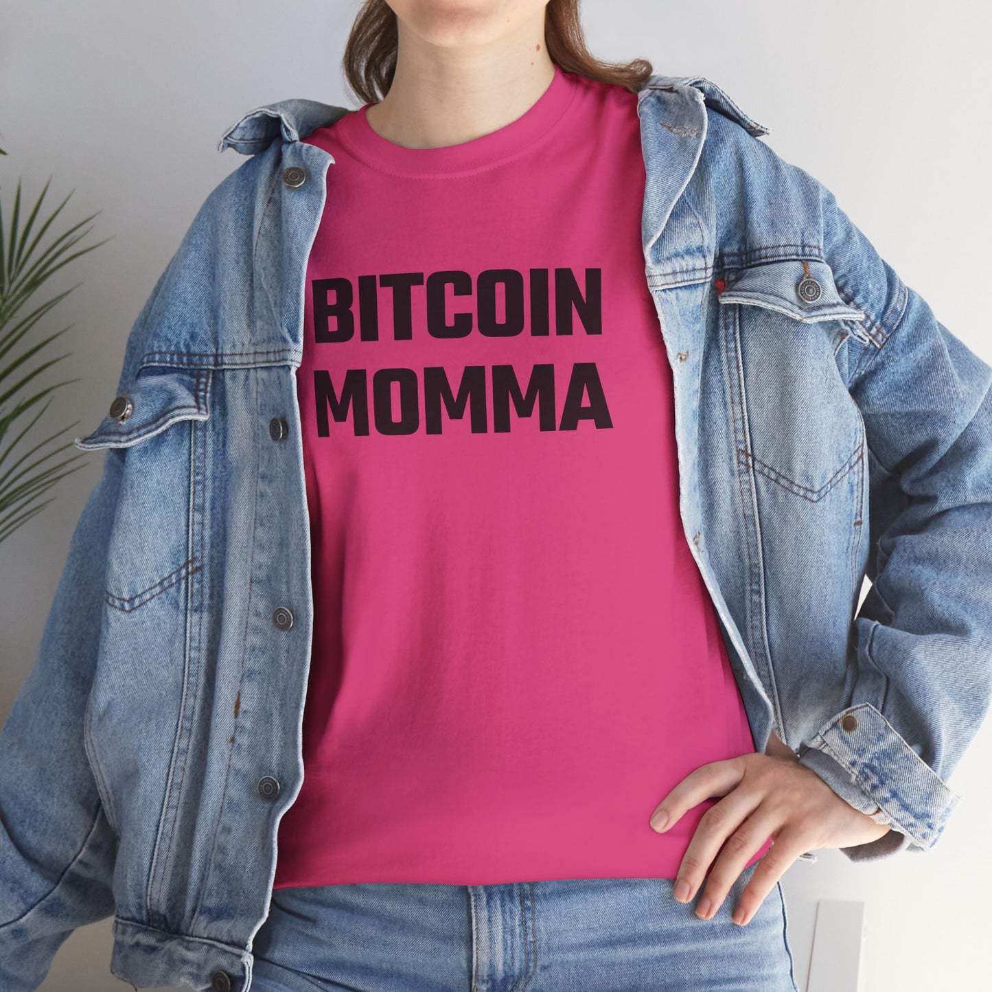 Bitcoin Momma (Version 2) Graphic Tee - Unisex Cotton T-Shirt