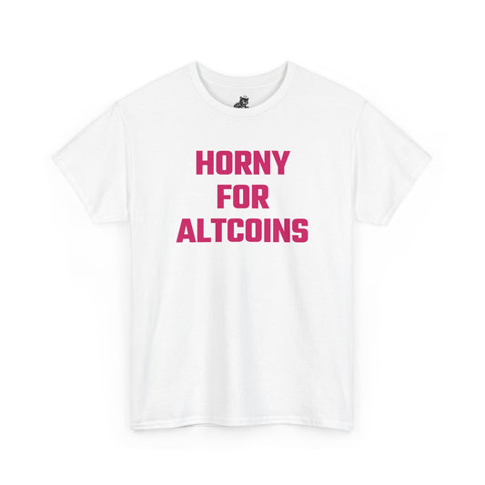Horny For Altcoins (Version 2) Crypto Themed T-Shirt